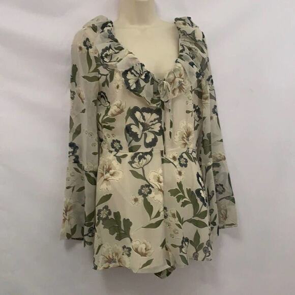 NWT BB DAKOTA‎ ANTHROPOLOGIE FLORAL ROMPER SIZE - Picture 2 of 12